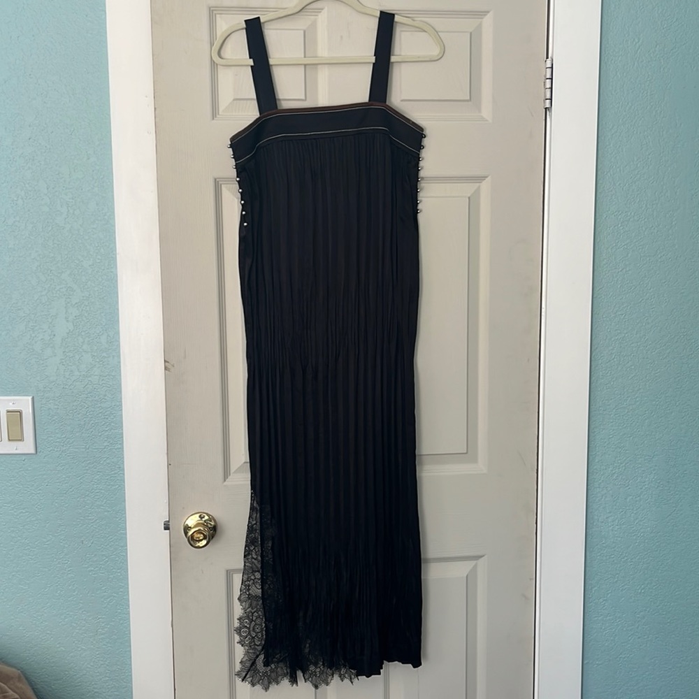 Helmut Lang black silk maxi dress